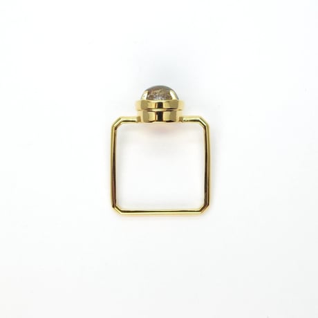 perfume bottle series　ring＜picture agate ＆ rutile quartz＞