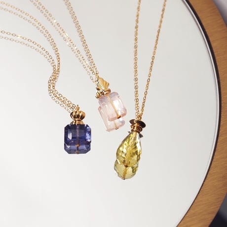 perfume bottle series　necklace ＜iolite＞
