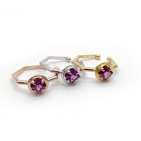 perfume bottle series　earcuff Msize＜rhodolite garnet＞