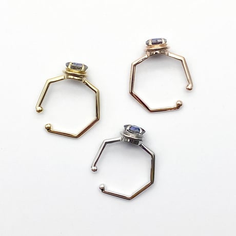 perfume bottle series　earcuff Msize＜mystictopaz blue＞