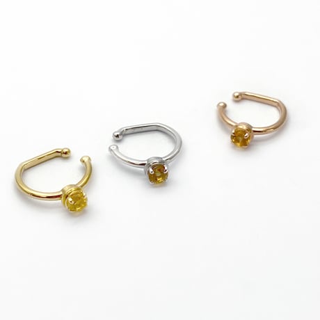 perfume bottle series　earcuff Ssize＜citrine＞