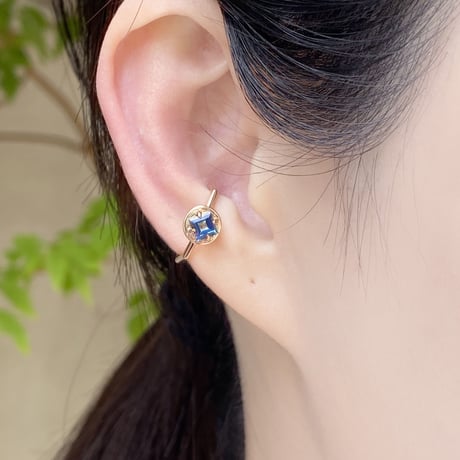 perfume bottle series　earcuff Msize＜mystictopaz blue＞