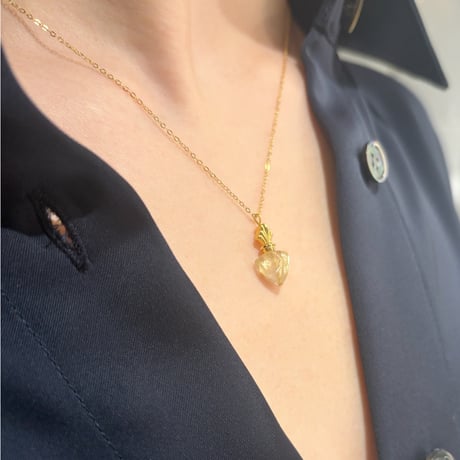 perfume bottle series　necklace ＜rutile quartz＞