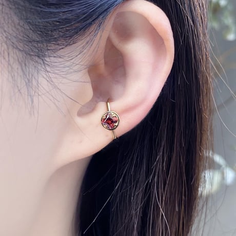 perfume bottle series　earcuff Msize＜garnet＞