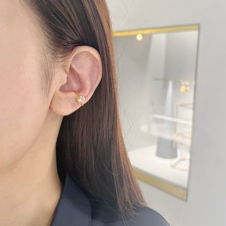 perfume bottle series　earcuff Msize＜royal blue moonstone＞