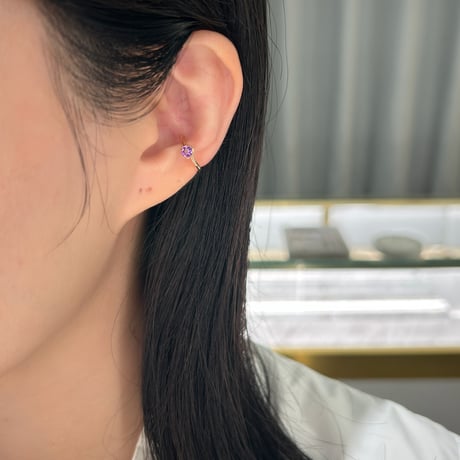 perfume bottle series　earcuff Ssize＜amethyst＞