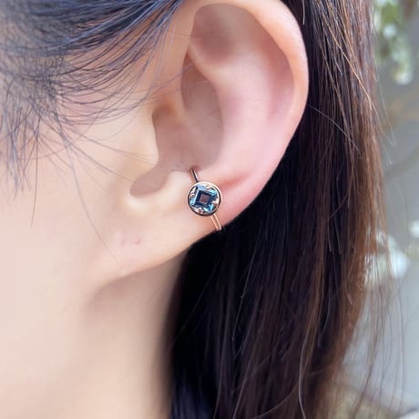 perfume bottle series　earcuff Msize＜london blue topaz＞