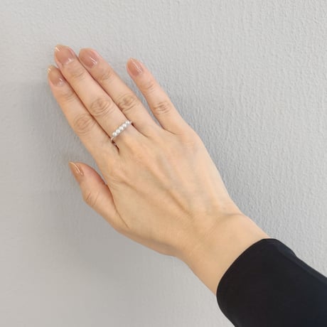 perfume bottle series　ring＜freshwater pearl＞