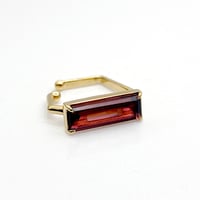 perfume bottle series　earcuff Square size＜garnet＞