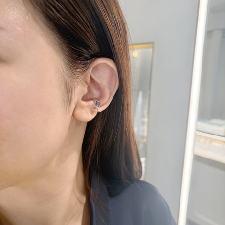 perfume bottle series　earcuff Msize＜mystictopaz green＞