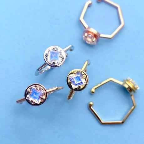 perfume bottle series　earcuff Msize＜royal blue moonstone＞