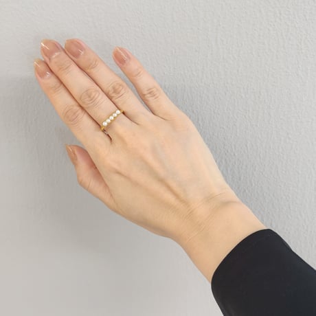 perfume bottle series　ring＜freshwater pearl＞
