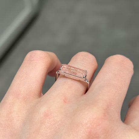 perfume bottle series　ring＜rhodochrosite&rutile quartz＞