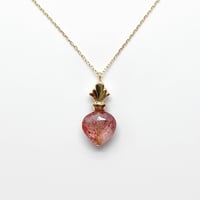 【K10】perfume bottle series　necklace＜strawberry quartz＞