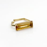 perfume bottle series　earcuff Square size＜citrine＞