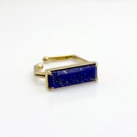perfume bottle series　earcuff Square size＜lapis lazuli＞