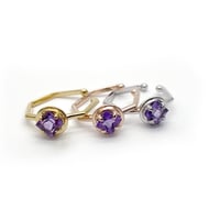 perfume bottle series　earcuff Msize＜amethyst＞
