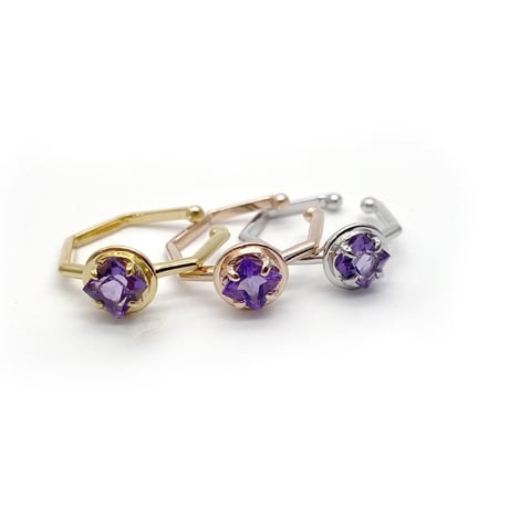perfume bottle series　earcuff Msize＜amethyst＞