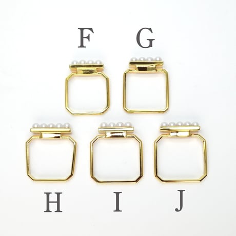 perfume bottle series　ring＜freshwater pearl＞