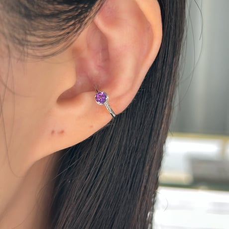 perfume bottle series　earcuff Ssize＜amethyst＞