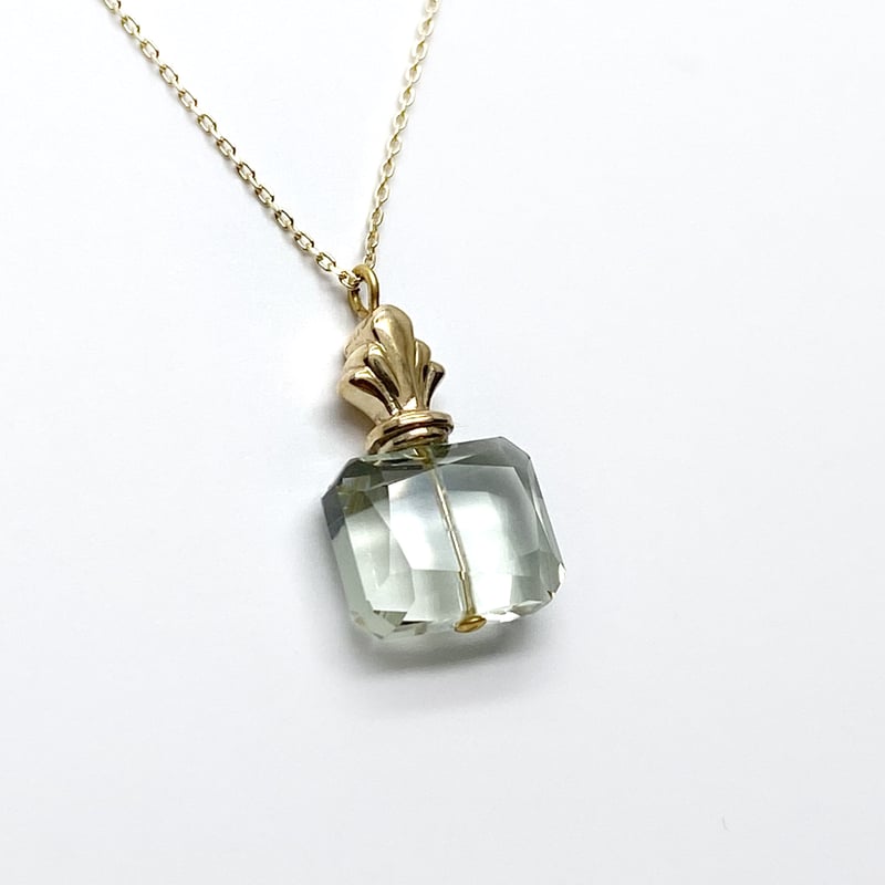 K10】perfume bottle series necklace ＜green amet...