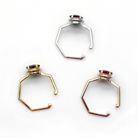 perfume bottle series　earcuff Msize＜garnet＞