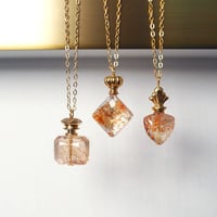 perfume bottle series　necklace ＜sun stone＞