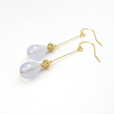 perfume bottle series　pierce ＜blue chalcedony＞
