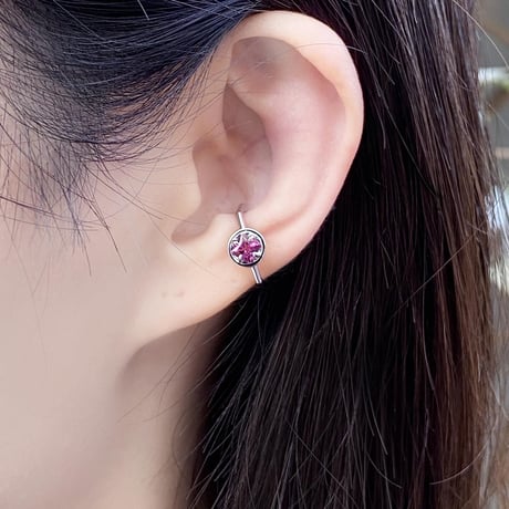 perfume bottle series　earcuff Msize＜rhodolite garnet＞