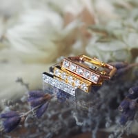 perfume bottle series　earcuff Square size＜cubic zirconia＞