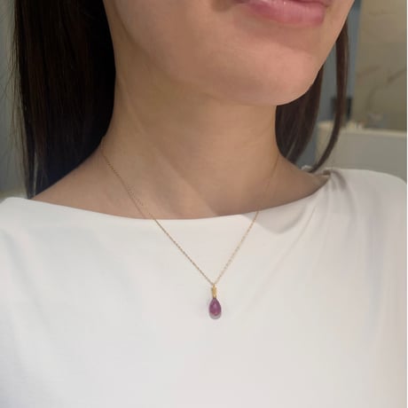 perfume bottle series　necklace＜ruby＞