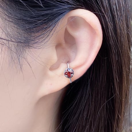 perfume bottle series　earcuff Msize＜garnet＞
