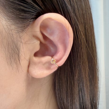 perfume bottle series　earcuff Ssize＜citrine＞