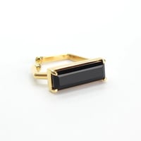 perfume bottle series　earcuff Square size＜onyx＞