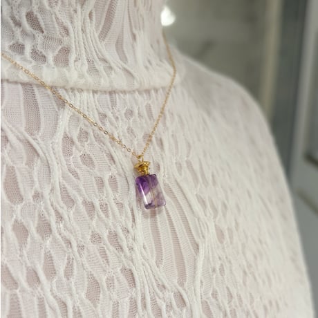 perfume bottle series　necklace＜fluorite＞