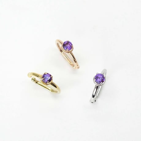 perfume bottle series　earcuff Ssize＜amethyst＞