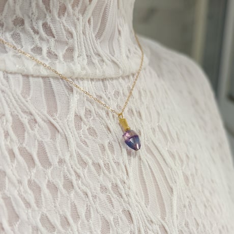 perfume bottle series　necklace＜fluorite＞