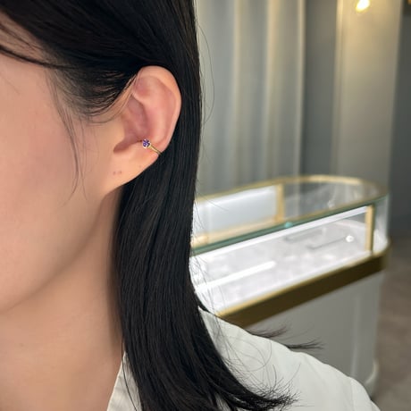 perfume bottle series　earcuff Ssize＜amethyst＞
