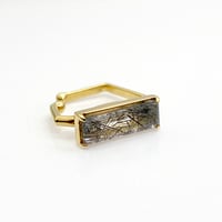 perfume bottle series　earcuff Square size＜tourmaline quartz＞