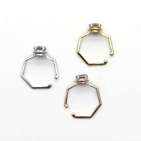 perfume bottle series　earcuff Msize＜mystictopaz green＞