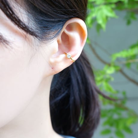 perfume bottle series　earcuff Ssize＜cubic zirconia＞