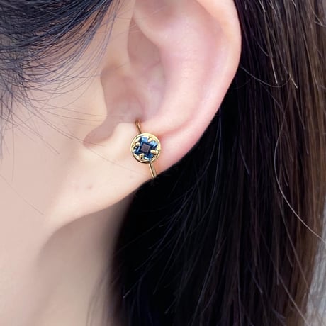 perfume bottle series　earcuff Msize＜london blue topaz＞