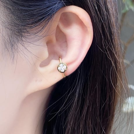 perfume bottle series　earcuff Msize＜cubic zirconia＞