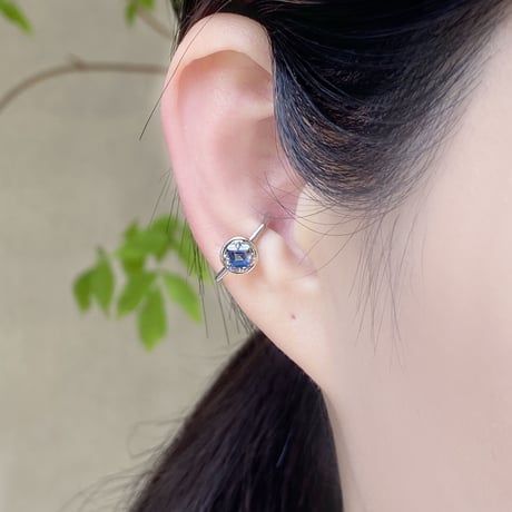perfume bottle series　earcuff Msize＜mystictopaz blue＞