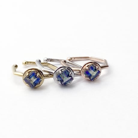 perfume bottle series　earcuff Msize＜mystictopaz blue＞