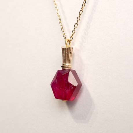 【K10】perfume bottle series　necklace ＜ruby ＞