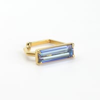 perfume bottle series　earcuff Square size＜mystic topaz blue＞
