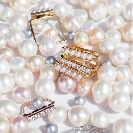 perfume bottle series　ring＜freshwater pearl＞