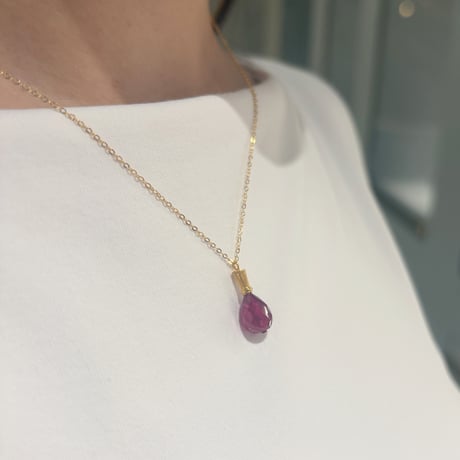 perfume bottle series　necklace＜ruby＞