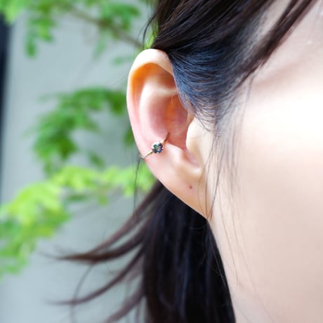 perfume bottle series　earcuff Ssize＜mystic topaz green＞